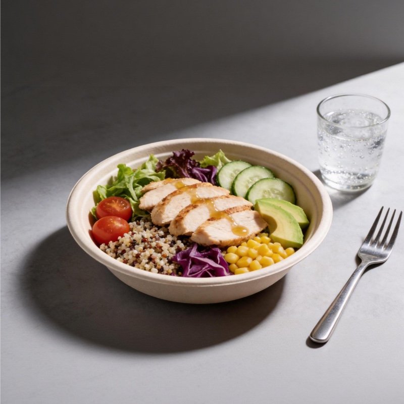 Eco-Friendly Sugarcane Bagasse Bowl 350ml 500ml 1000ml – Biodegradable Disposable Food Container - 图片 2