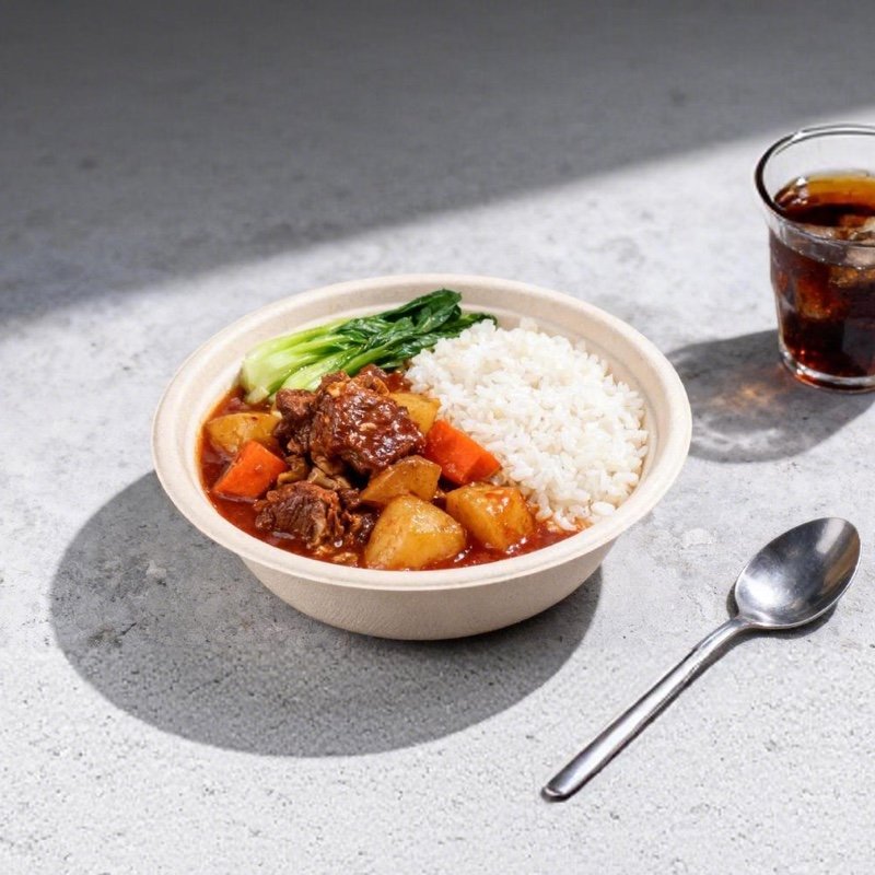 Eco-Friendly Sugarcane Bagasse Bowl 350ml 500ml 1000ml – Biodegradable Disposable Food Container