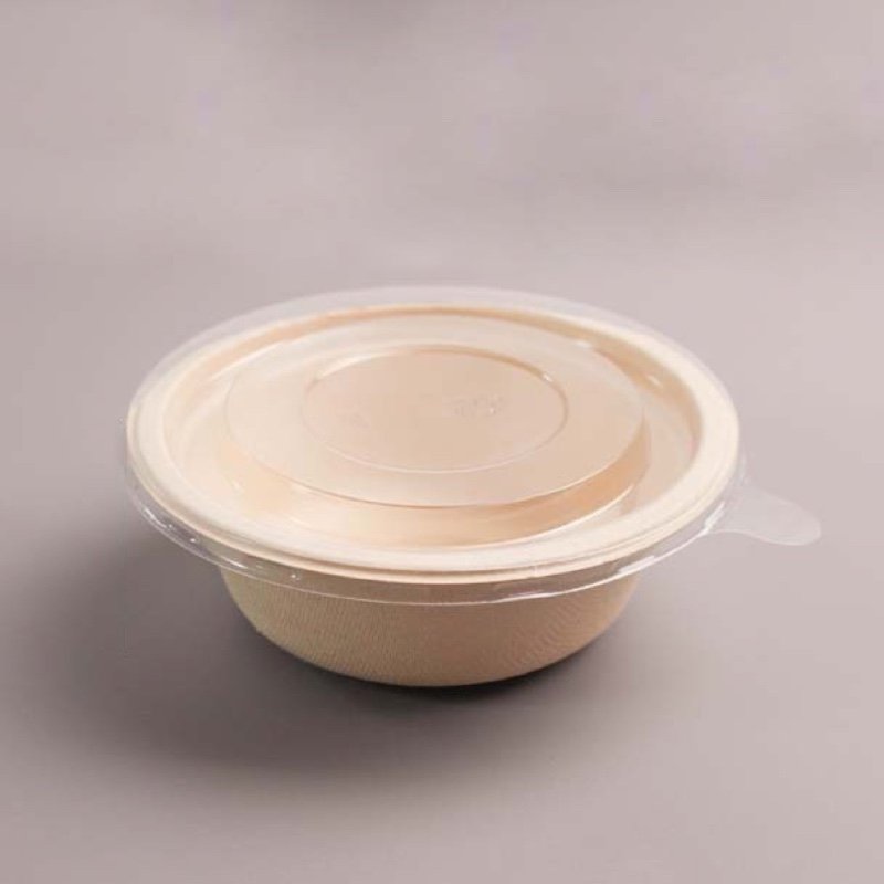Eco-Friendly Sugarcane Bagasse Bowl 350ml 500ml 1000ml – Biodegradable Disposable Food Container - 图片 7