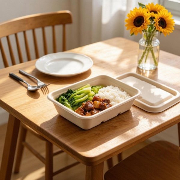 Sugarcane Bagasse Potato Box 650ml 850ml | Biodegradable Compostable Fries Takeaway Container - 图片 2