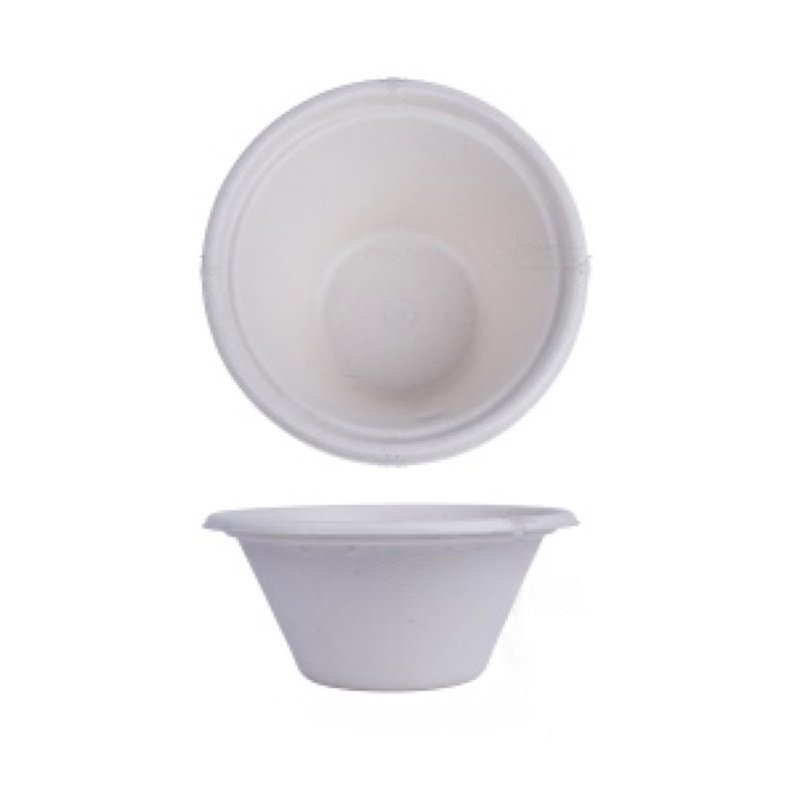 450ml Sugarcane Bagasse V-Shaped Bowl | Eco-Friendly Compostable Takeaway Food Container - 图片 3