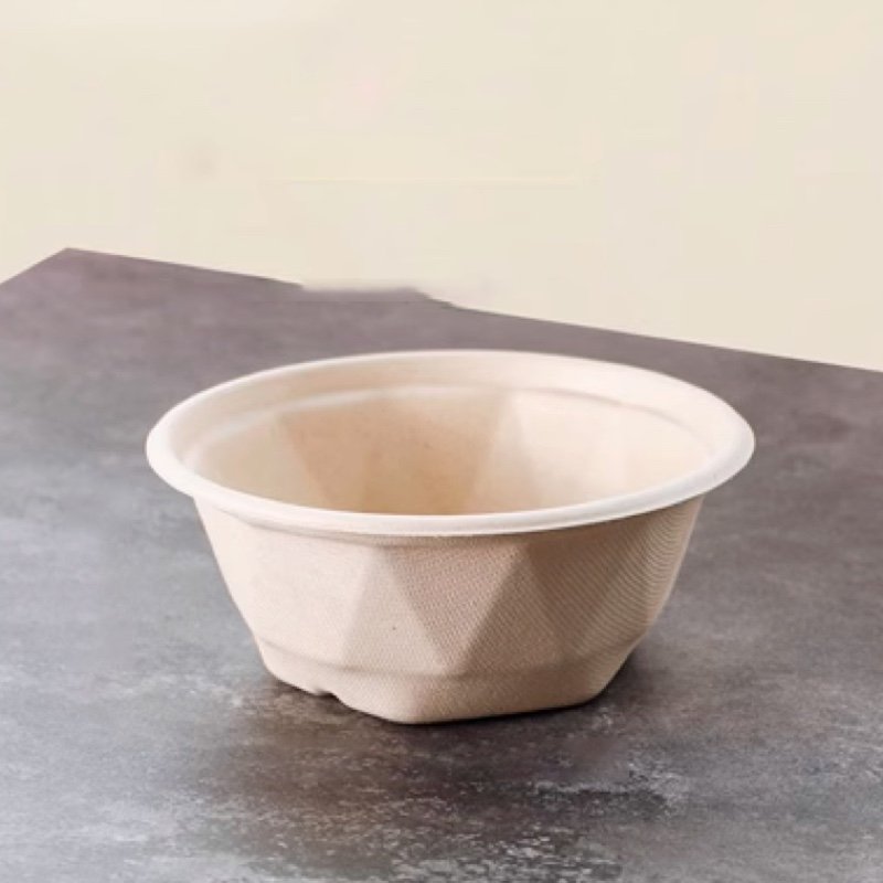 500ml 650ml 750ml Sugarcane Bagasse Diamond Bowl | Eco-Friendly Biodegradable Compostable Takeaway Bowls - 图片 3