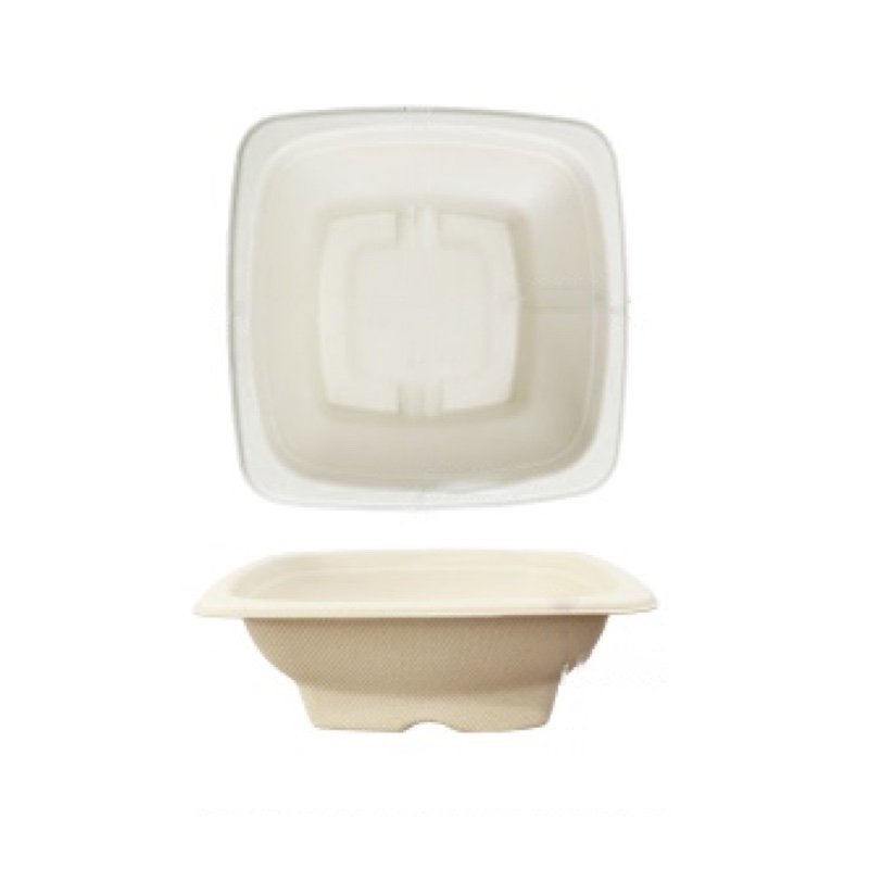 16oz Square Bagasse Bowl – Biodegradable, Compostable, Eco Friendly Takeaway Container - 图片 3