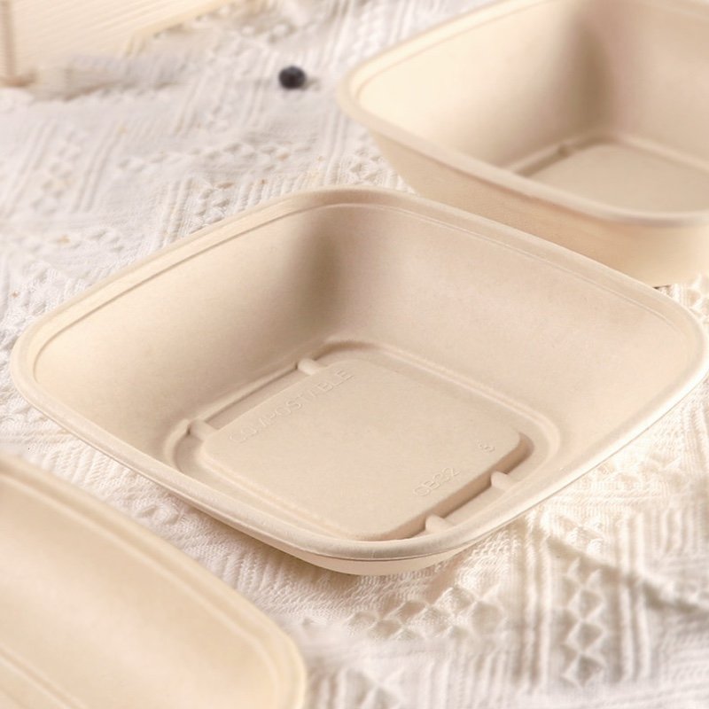 CB series Compostable Sugarcane Bagasse Bowls 24oz 32oz 48oz | Biodegradable Food Containers - 图片 4