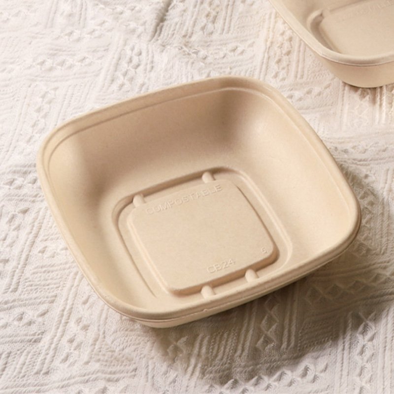 CB series Compostable Sugarcane Bagasse Bowls 24oz 32oz 48oz | Biodegradable Food Containers - 图片 3