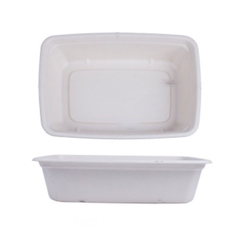 Square Sugarcane Bagasse Bowls 20oz 30oz 36oz | Compostable Eco-Friendly Disposable Food Containers - 图片 5