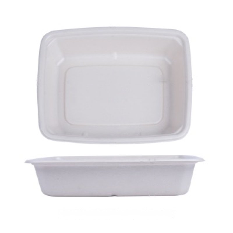 Square Sugarcane Bagasse Bowls 20oz 30oz 36oz | Compostable Eco-Friendly Disposable Food Containers - 图片 4