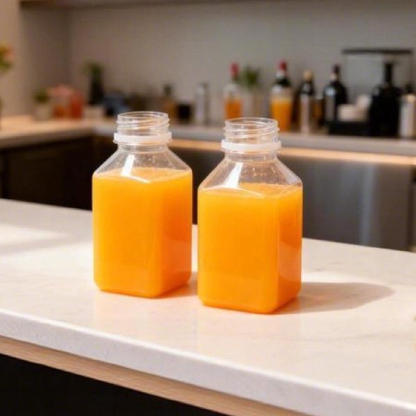 VJ001 PP PE Plastic Bottle | Small Square Food Grade Packaging Container