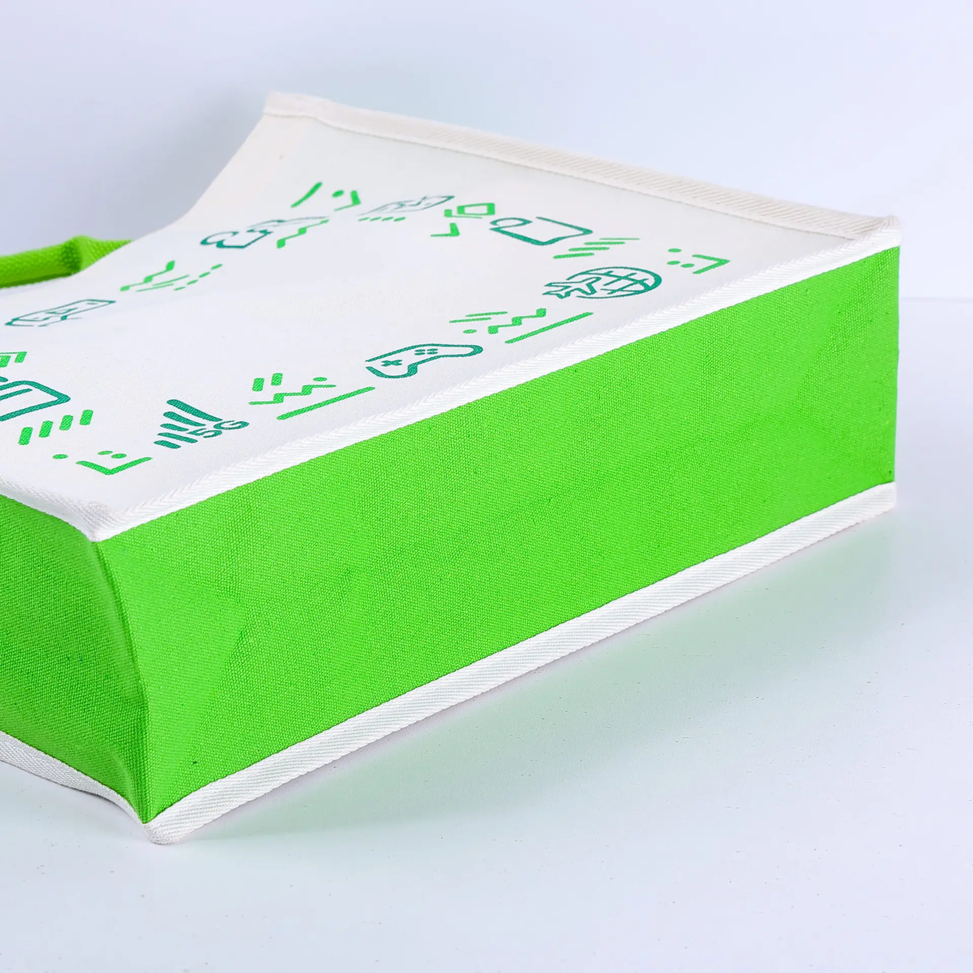 Canvas Laminated PVC Eco-Friendly Tote Bag | Custom Reusable Shopping Bag - 图片 5