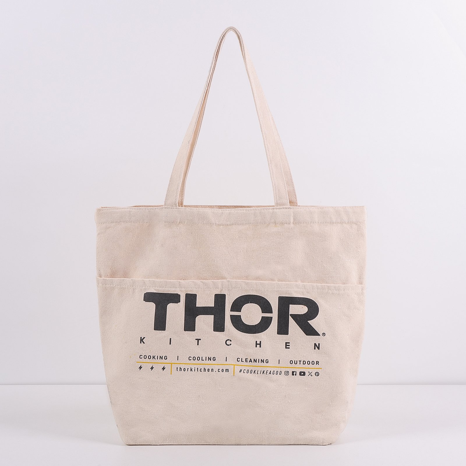 12 oz 100% Cotton Canvas Eco-Friendly Tote Bag | Natural Reusable Shopping Bag - 图片 3