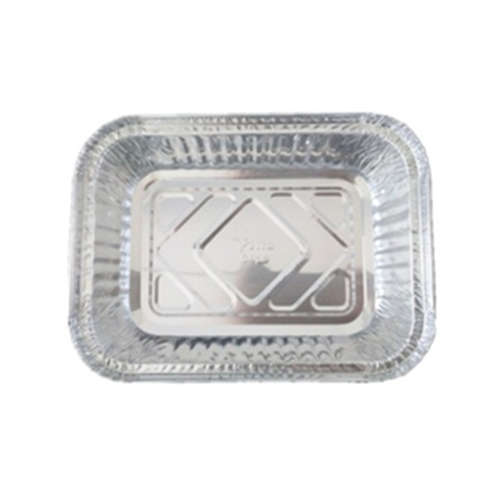 910ml Aluminum Rounded Rectangle Plate | Disposable Food Tray - 图片 2