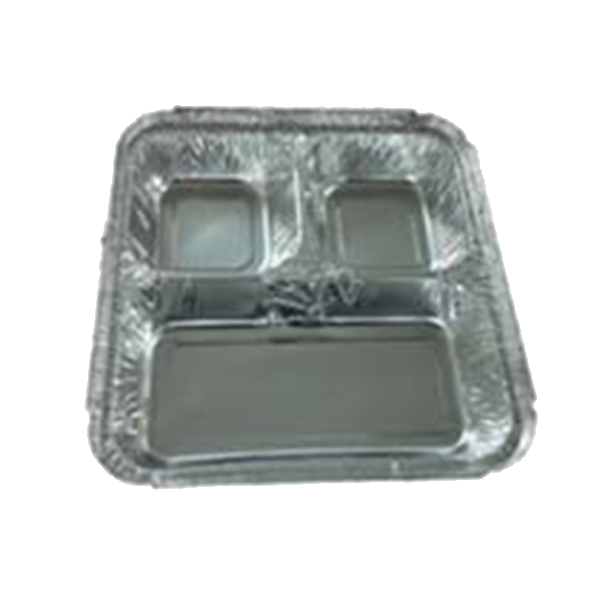 Aluminum 3 Compartment Deep Tray | Disposable Food Container - 图片 2