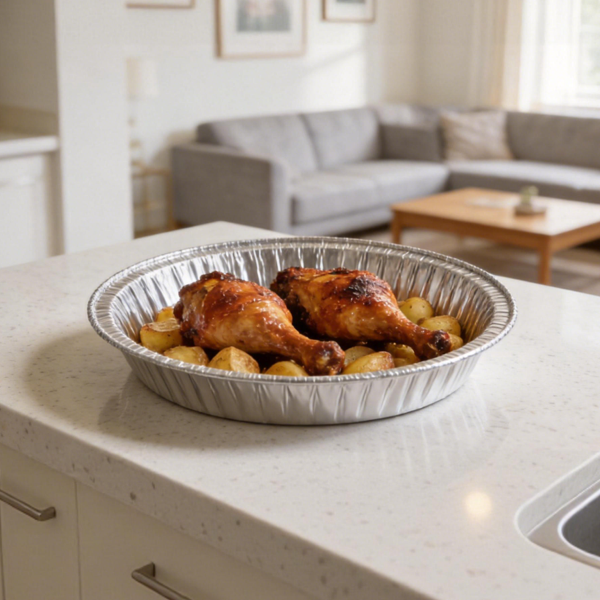 Deep Round Aluminum Tray | Disposable Aluminum Food Container