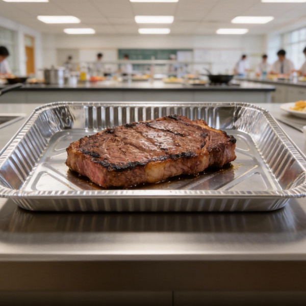 Aluminum Rounded Rectangle Food Tray 2550ml | Disposable Catering Container