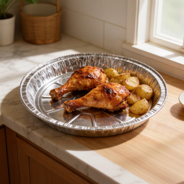 Deep Round 8" & 9" Aluminum Food Containers | 940ml & 1400ml Disposable Aluminum Plates