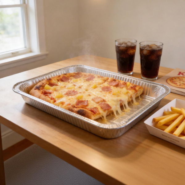 Rounded Square Aluminum Tray | Disposable Aluminum Food Tray