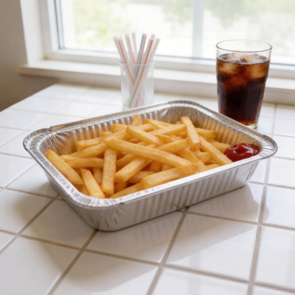 225ml Aluminum Rounded Square Tray | Disposable Aluminum Food Container
