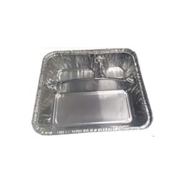 Deep 3 Compartment Aluminum Foil Tray | Disposable Food Container - 图片 2